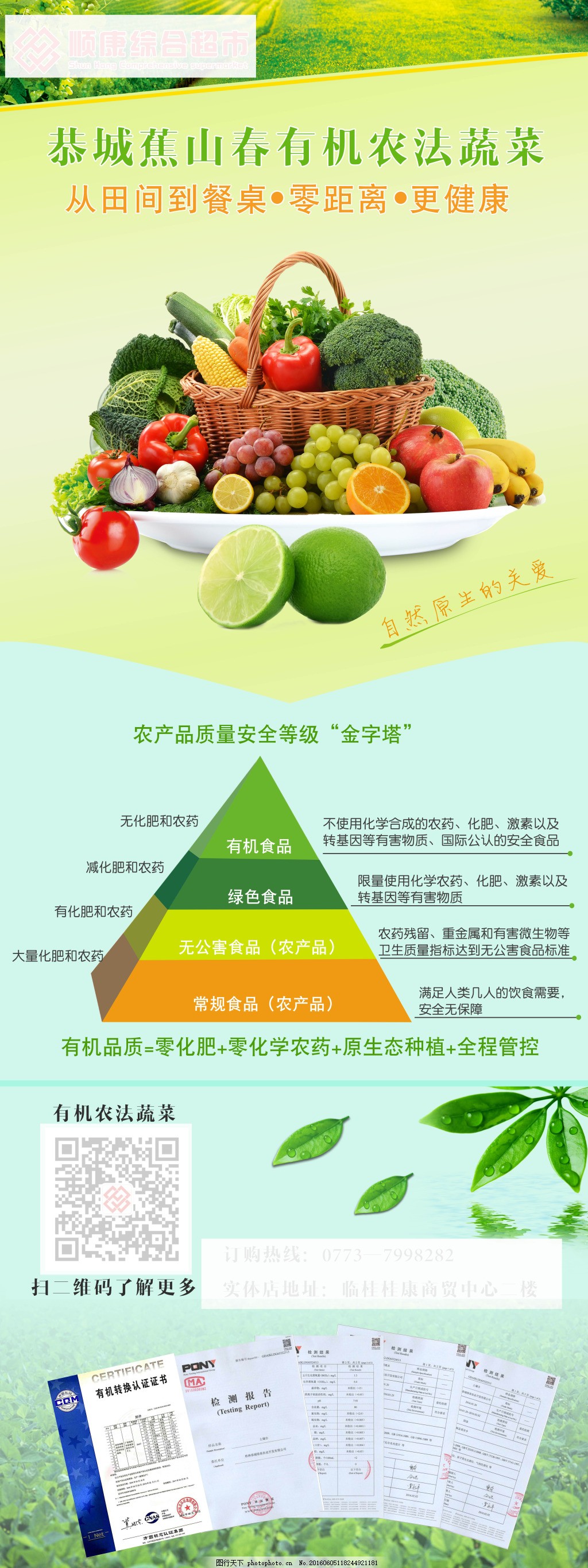 农产品海报,绿色蔬菜水果